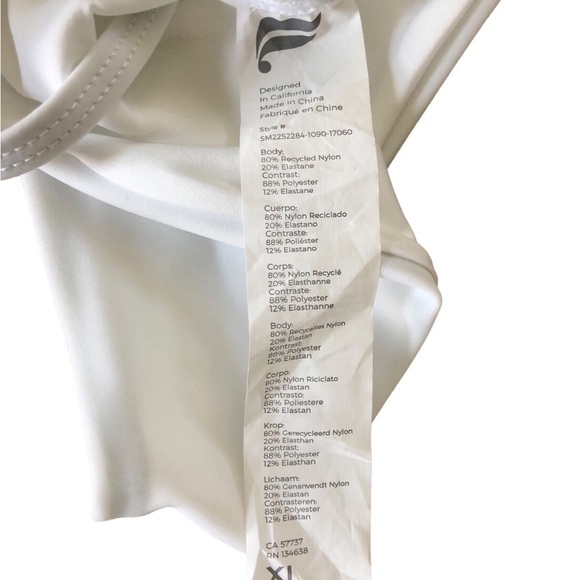 Fabletics High-Cut String Bikini Bottom Size XL Bright White Side Ties Sexy - Picture 5 of 5